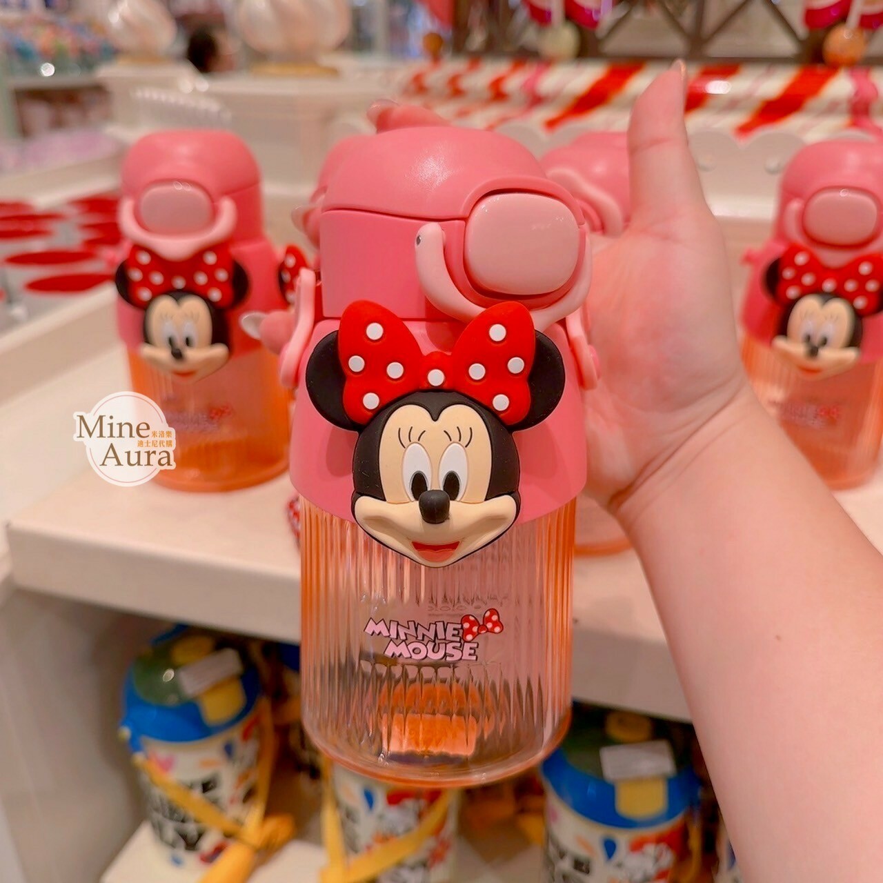 米妮 Minnie 大臉造型 造型 水壺 -香港迪士尼樂園