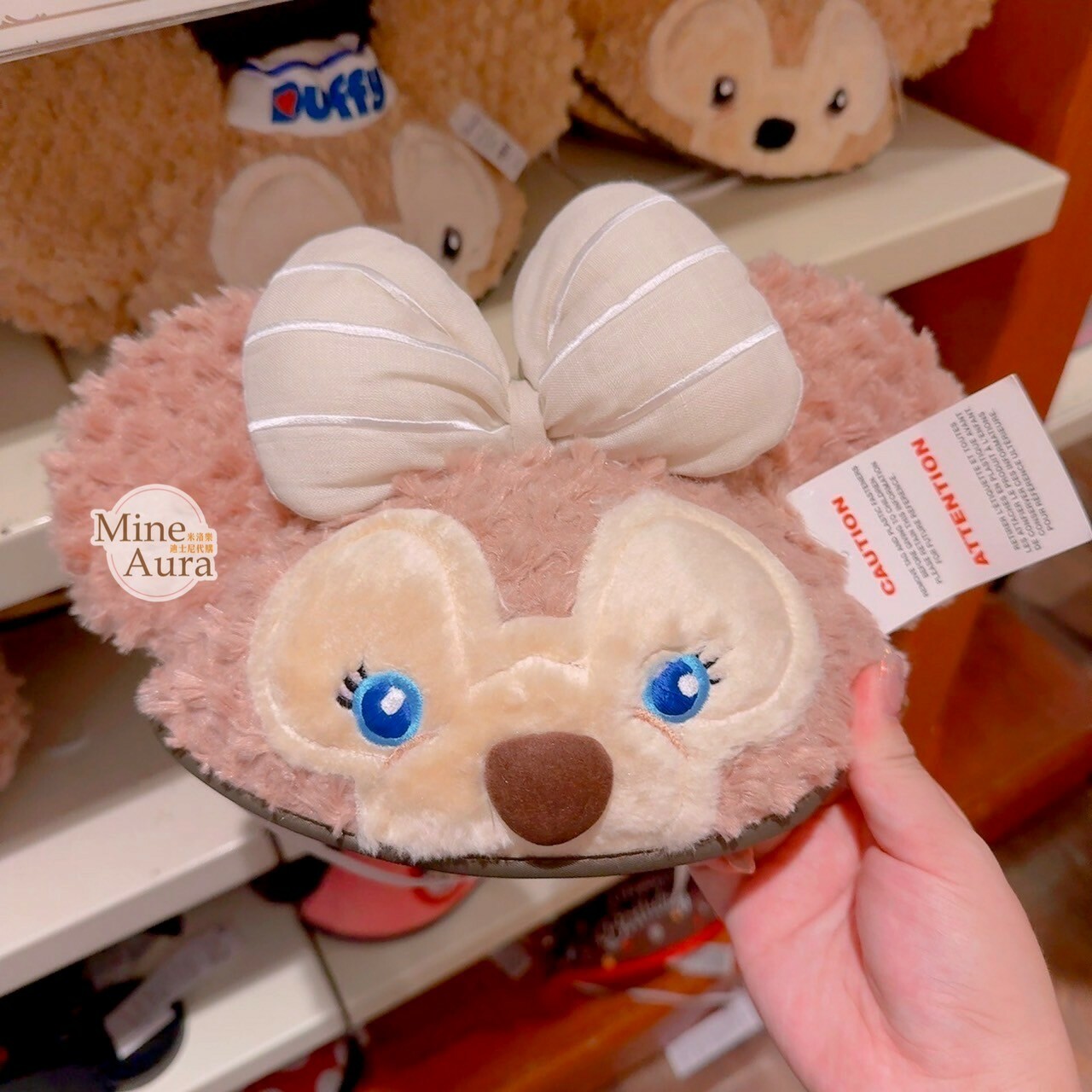 (現貨) 雪莉玫 ShellieMay 大臉 立體耳朵 絨毛 造型帽 帽子 -香港迪士尼樂園