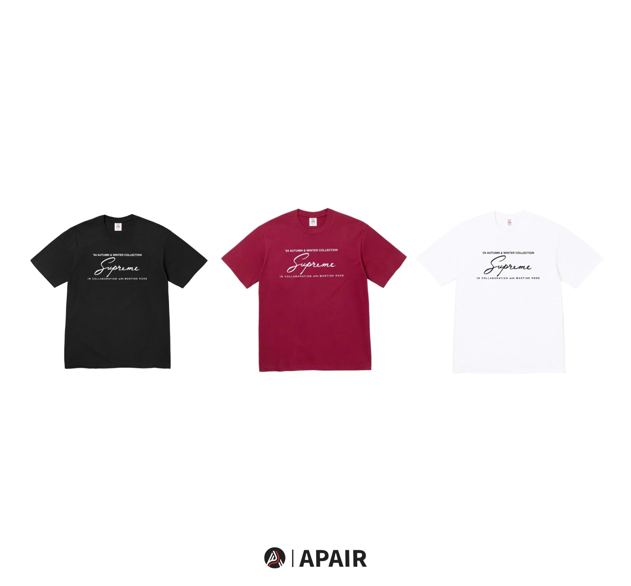 【APAIR】預購 SUPREME®/MARTINE ROSE® TEE in MAROON 上衣