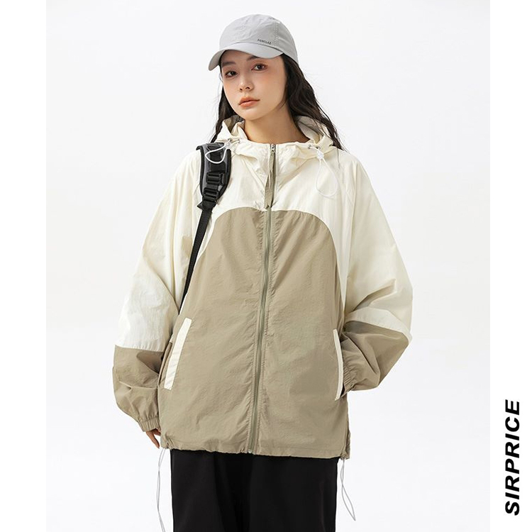 防曬外套 拼接設計 薄外套