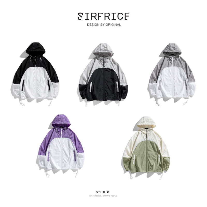 防曬外套 拼接設計 薄外套