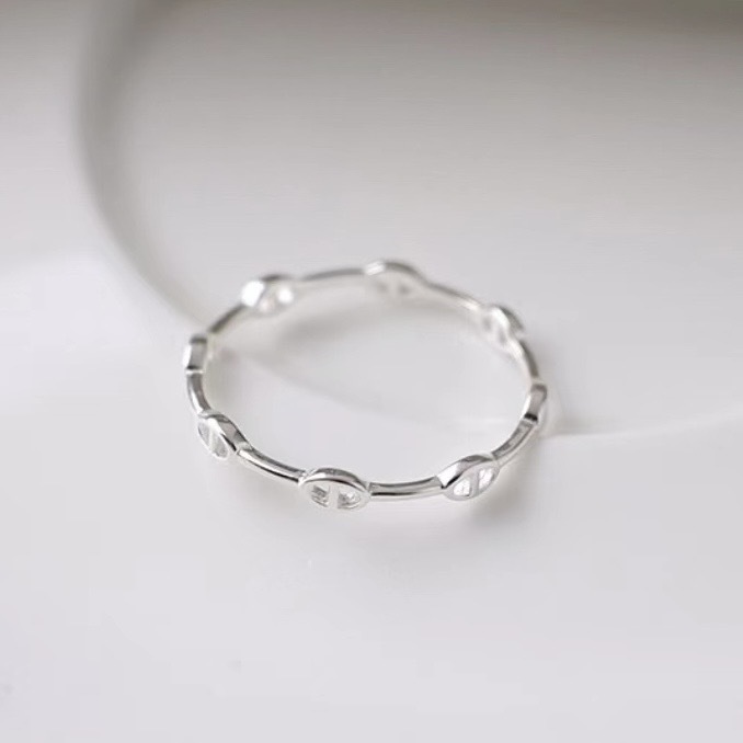 Z37豬鼻純銀戒指