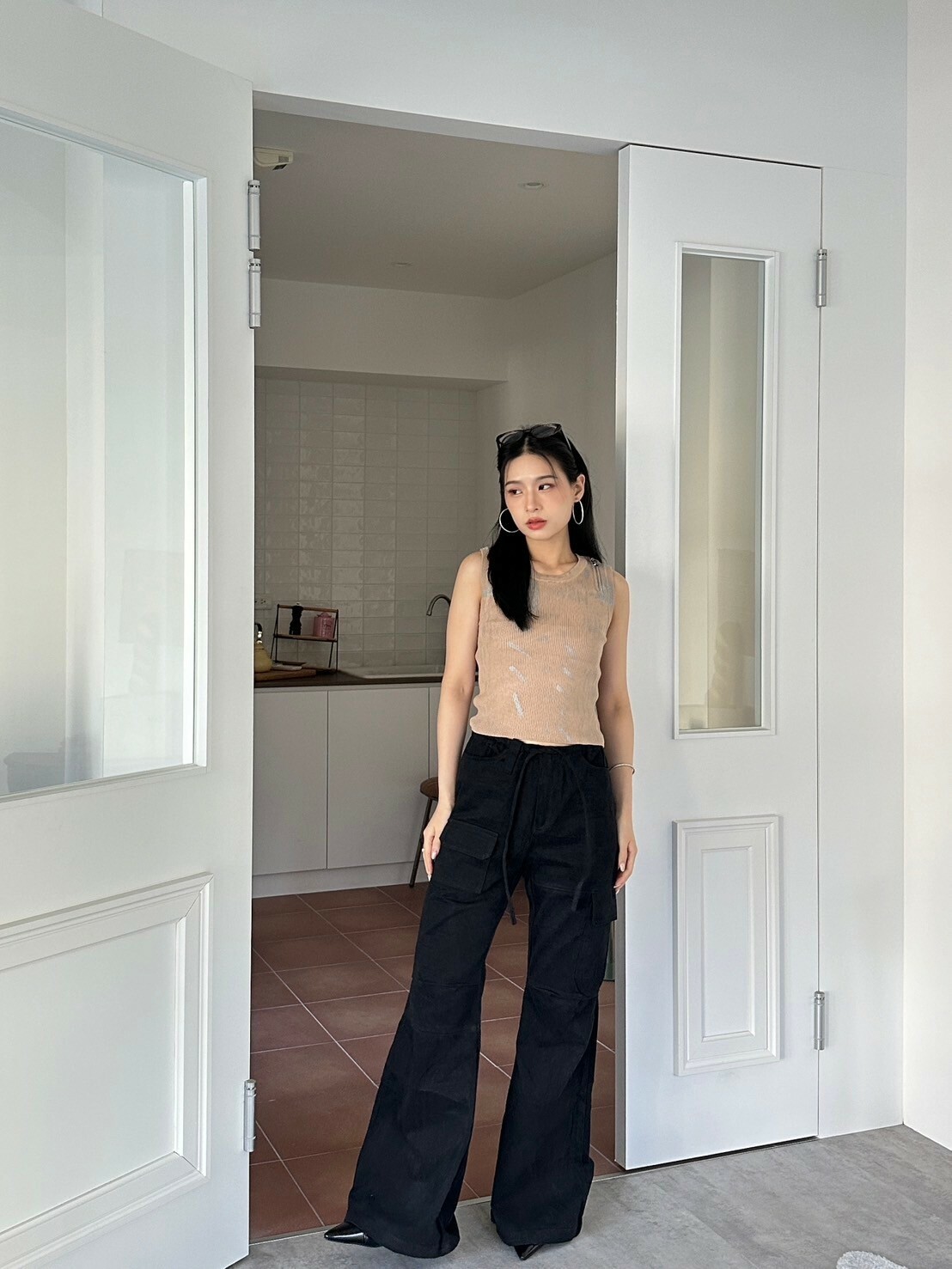 新色加開✈️  推推!! 顯瘦濾鏡 直筒工裝喇叭褲（現貨）