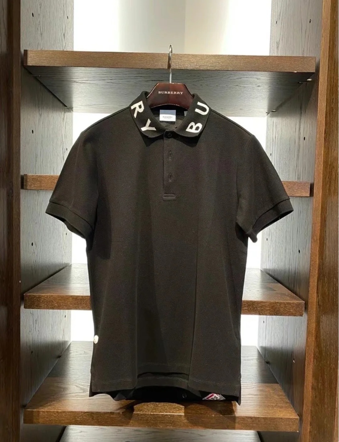 BBR 經典 字母反領 黑色 男款 Polo