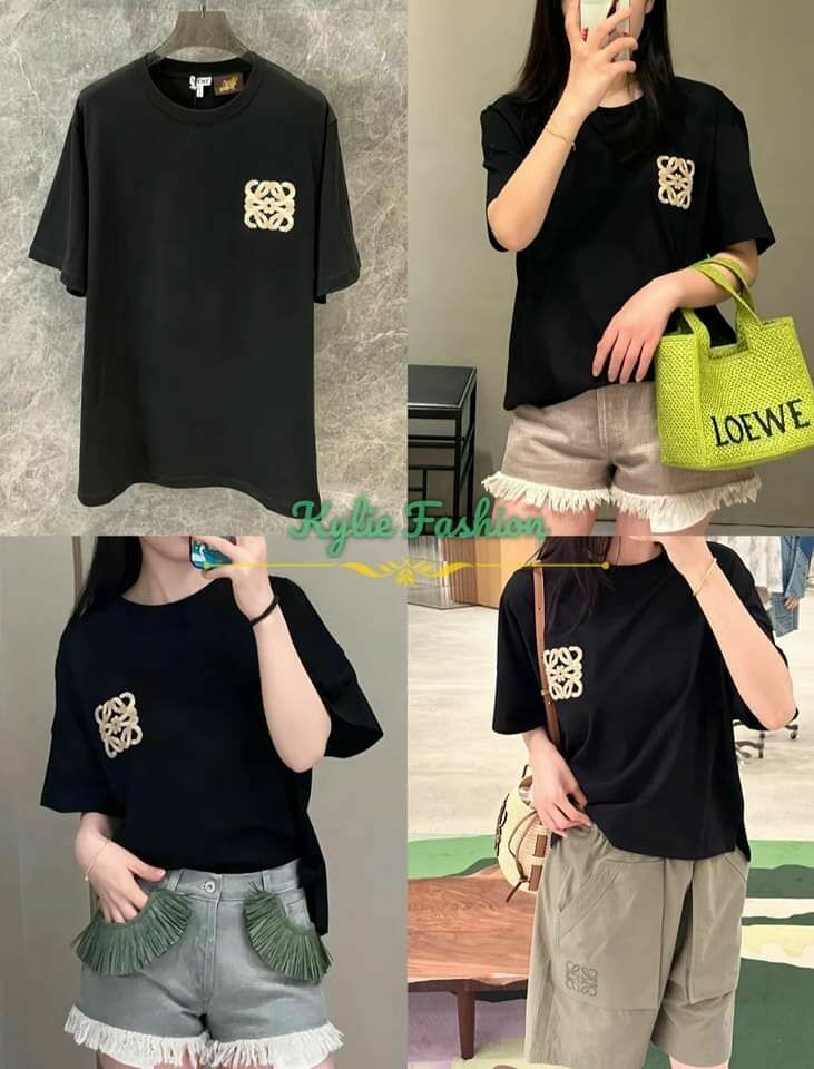 LOEWE 毛絨刺繡Logo Tee