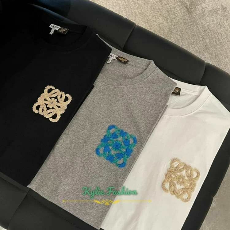 LOEWE 毛絨刺繡Logo Tee