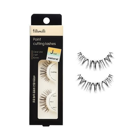 Fillimilli Point Cutting Lashes - 02 NATURAL J-CURL (10mm)