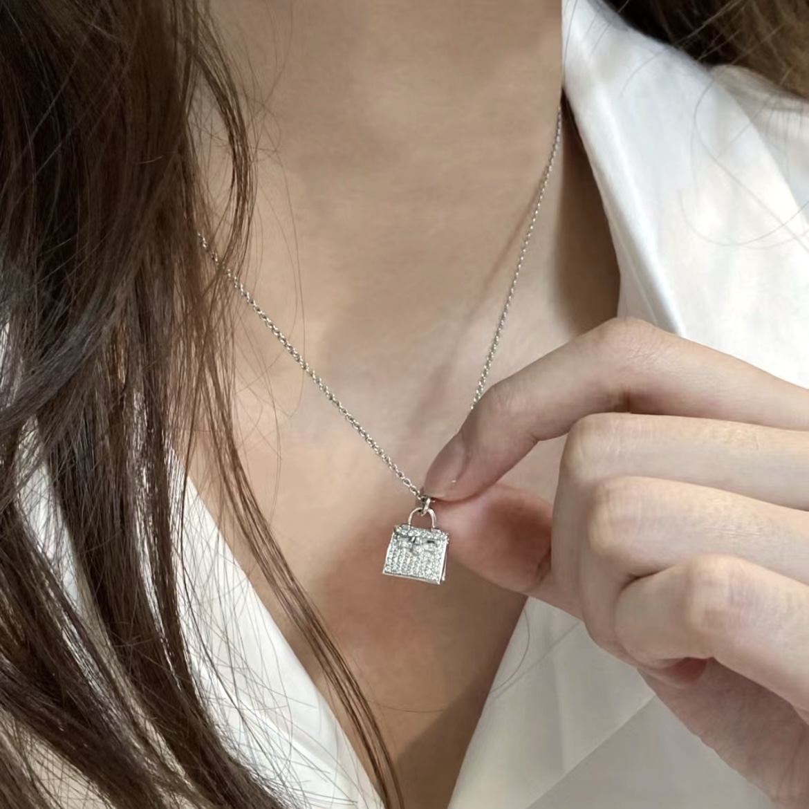 18k H”高奢Kelly包包定製項鍊