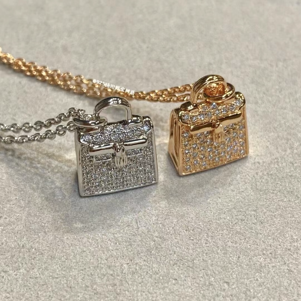 18k H”高奢Kelly包包定製項鍊