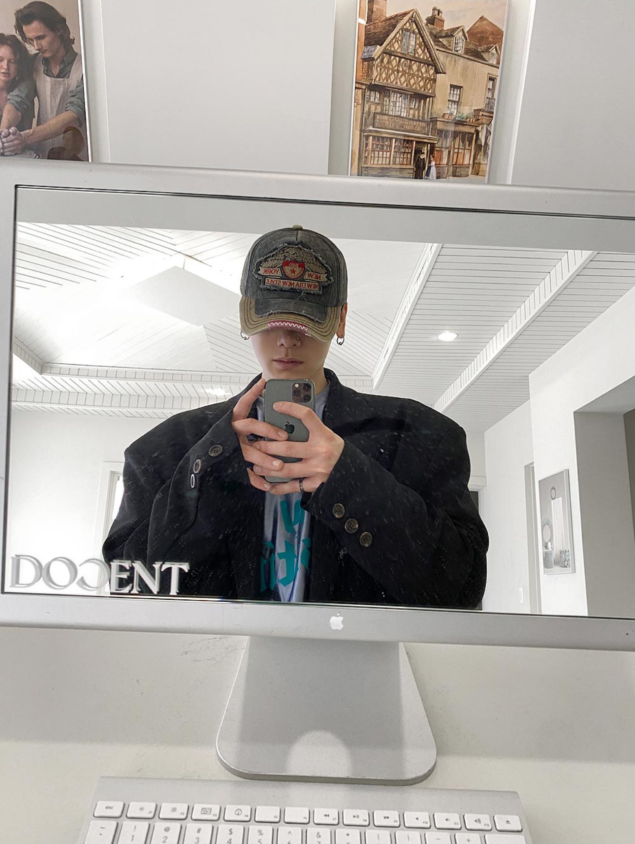 【HERETICS STUDIO 】韓國 고품질 NEW YORK 復古 水洗 貼布 穿搭 帽子 老帽 棒球帽