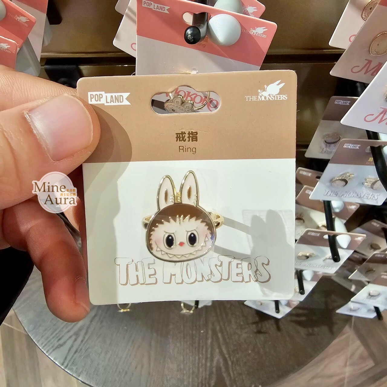 POP MART 泡泡瑪特 拉布布 LABUBU 大頭造型 耳環 戒指 首飾 -泡泡瑪特城市樂園