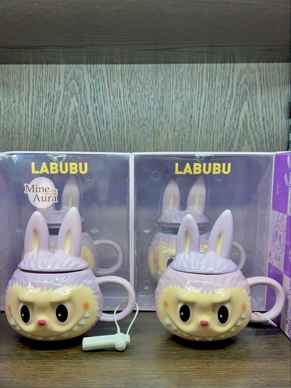 POP MART 泡泡瑪特 THE MONSTERS經典系列 拉布布 LABUBU 紫色 大頭造型 馬克杯 -泡泡瑪特城市樂園