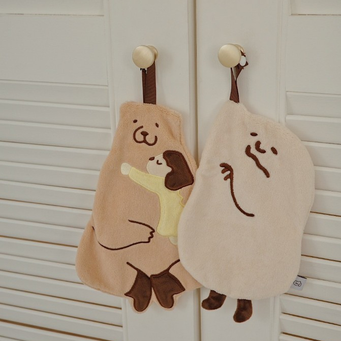 咻熊家 刺繡擦手巾 兩款可選｜咻咻熊