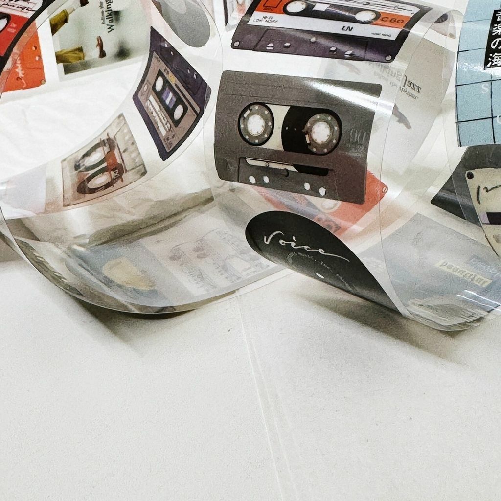 錄音帶 Mixtape 亮面 PET膠帶（帶離型紙）｜茄子先生