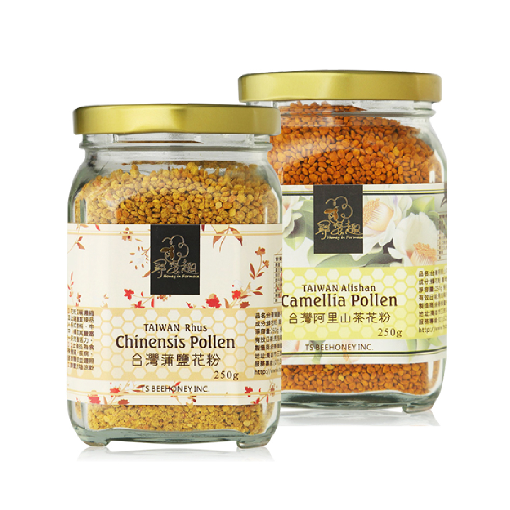 《送禮組合》台灣頂級花粉二入禮袋組 (阿里山茶花粉/埔鹽花粉)
