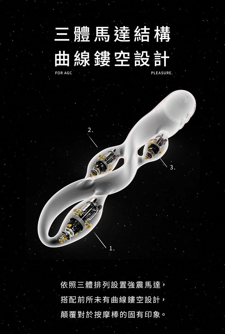 三體串流按摩棒｜電動按摩棒