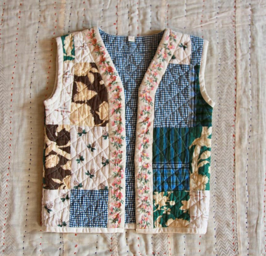 BONJOUR DIARY 雙面拼布背心 PATCHWORK JACKET WITHOUT SLEEVES