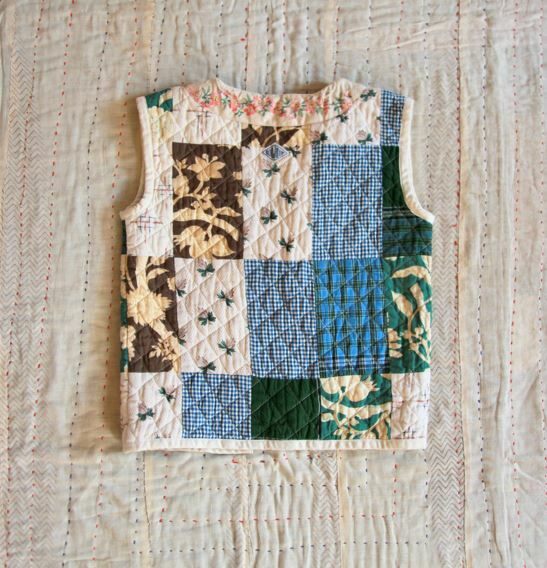 BONJOUR DIARY 雙面拼布背心 PATCHWORK JACKET WITHOUT SLEEVES