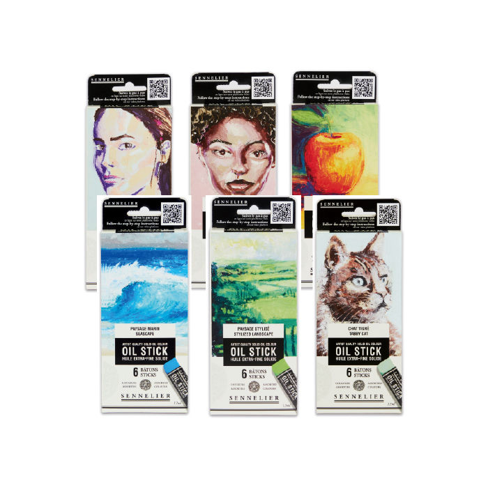 法國 SENNELIER 申內利爾 油畫棒 固體油畫顏料 迷你油畫棒6色12ml 套組