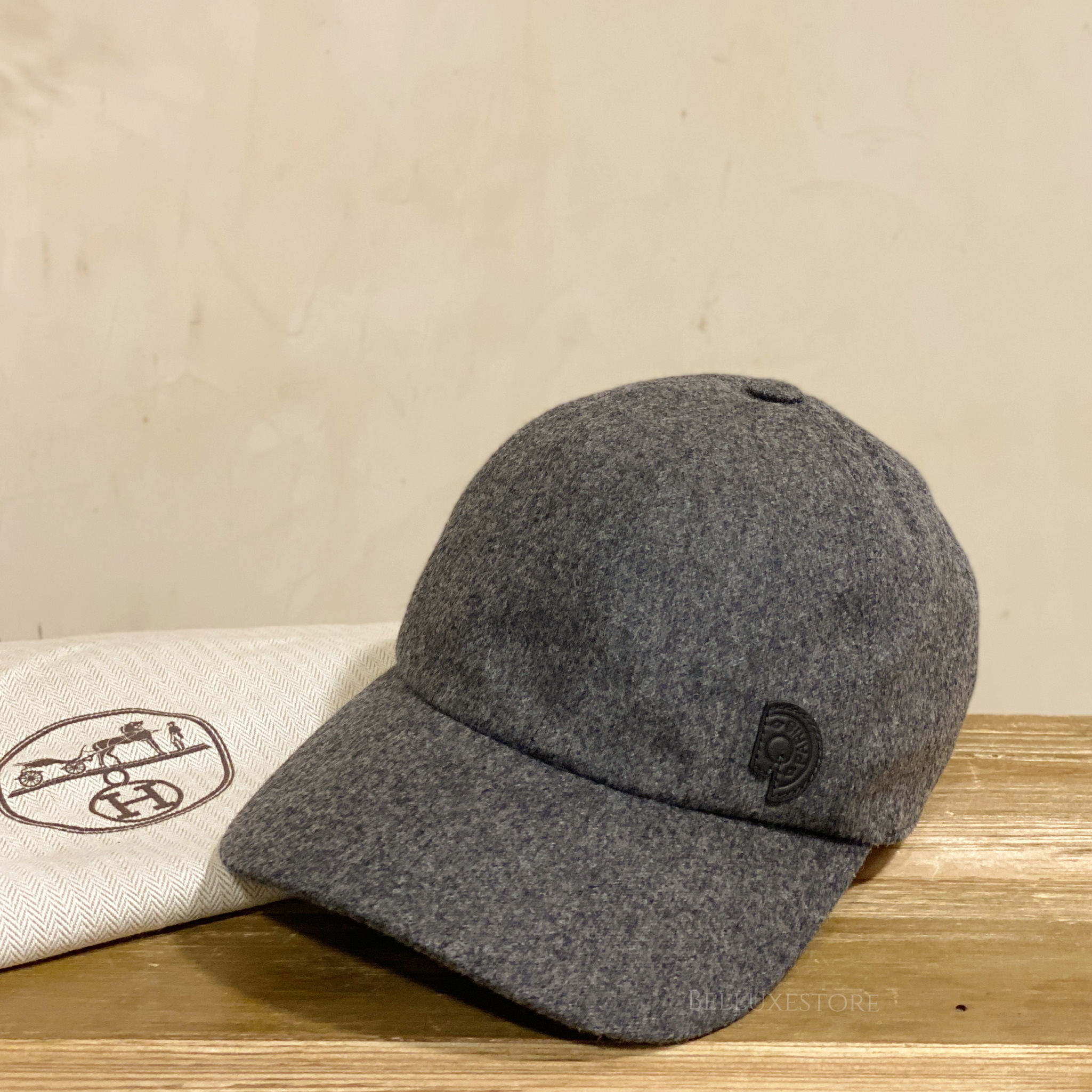 Casquette Hermès Riley Clou Carrousel - Taille 59, Noire, Laine - Neuf Avec étiquettes