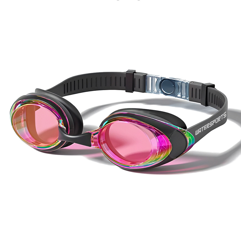 成人 EASY-FIT 鍍膜泳鏡 - 黑/紅