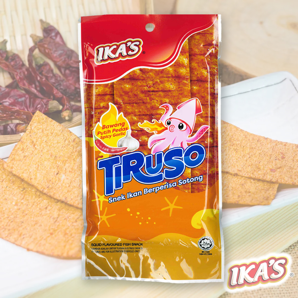 IKA’S - 【蒜辣味】魷魚片 (20g)