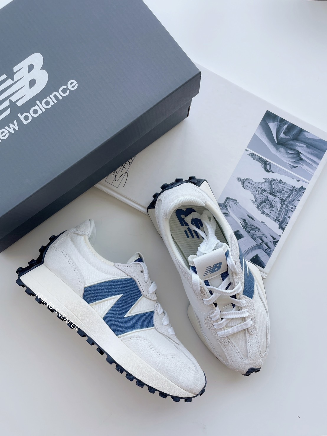 New Balance 327 杏奶海藍 (WS327JB)