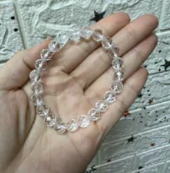 [S] GEMZ & CO ZBA 8MM FACETED CLEAR QUARTZ, Y158 (Y158)