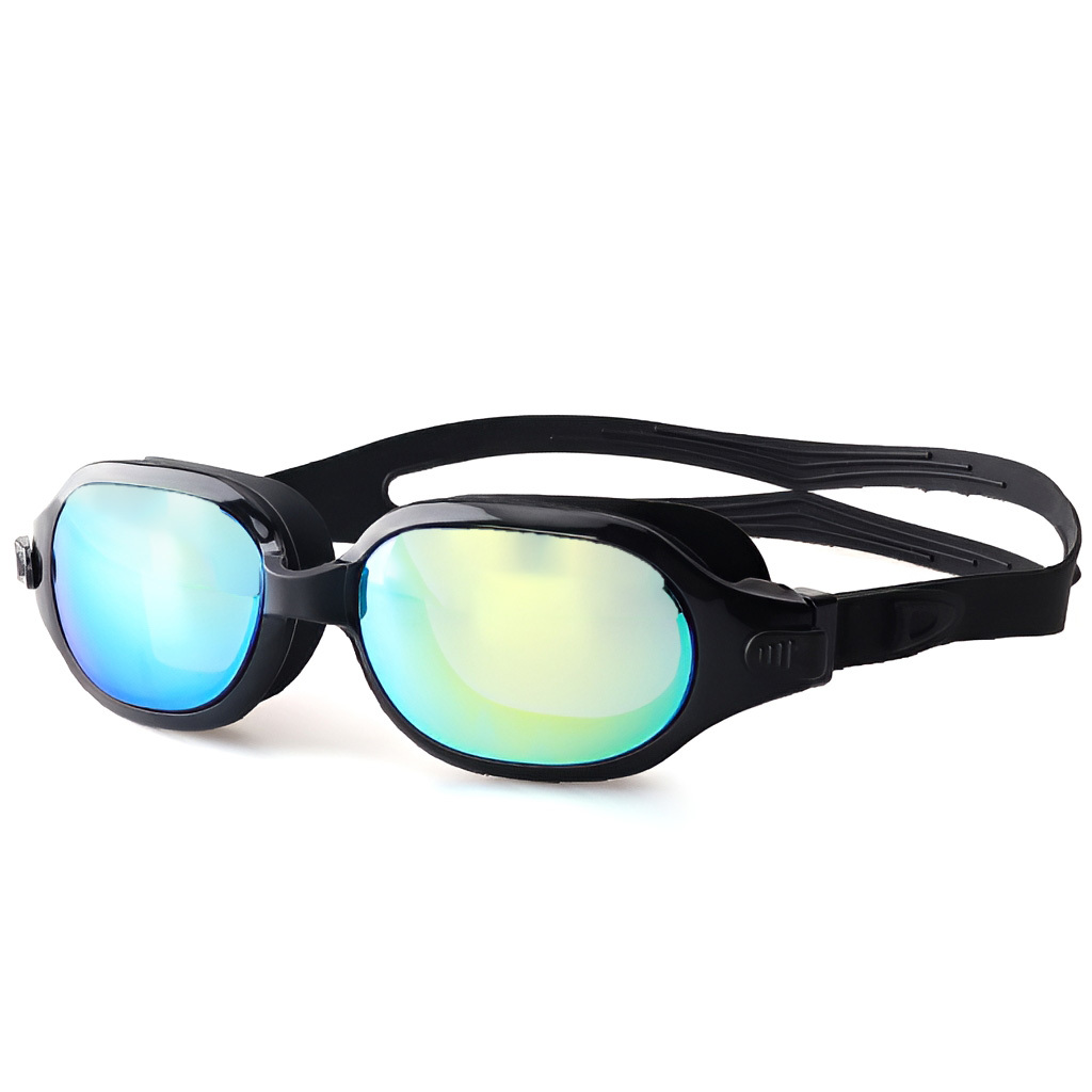 成人寬視野大鏡片鍍膜泳鏡 - 黑