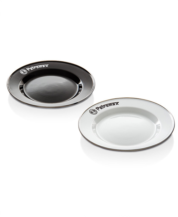 【Petromax】琺瑯盤 2入 黑/白 (22.5＆26cm)