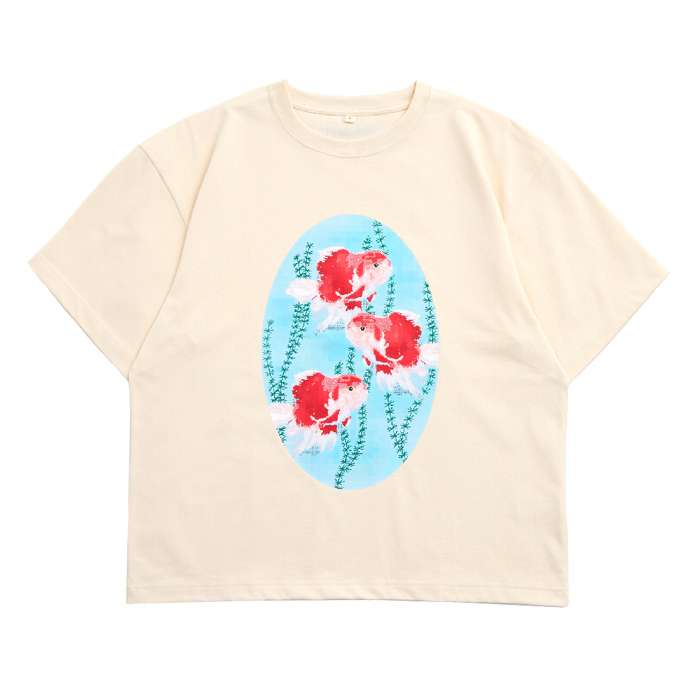 Goldfish in Grocery Store T-shirt Cream