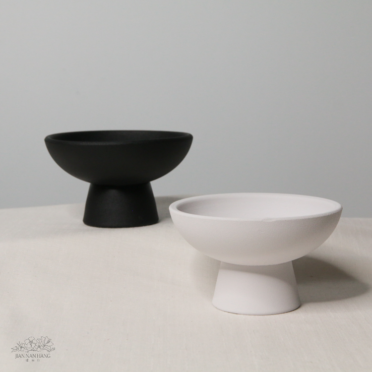 陶瓷花器 高腳盤 2色