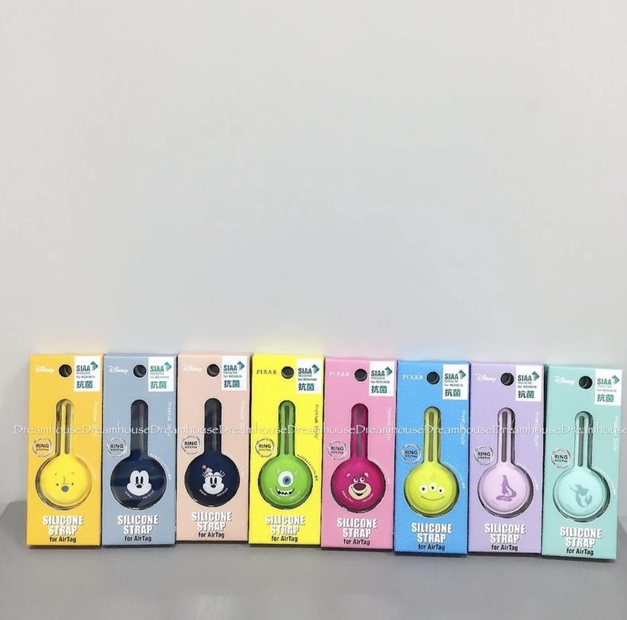日本帶回 迪士尼 米奇 米妮 大眼仔 三眼怪 維尼 熊抱哥 樂佩公主 小美人魚 AirTag 抗菌 矽膠 保護套 防丟器