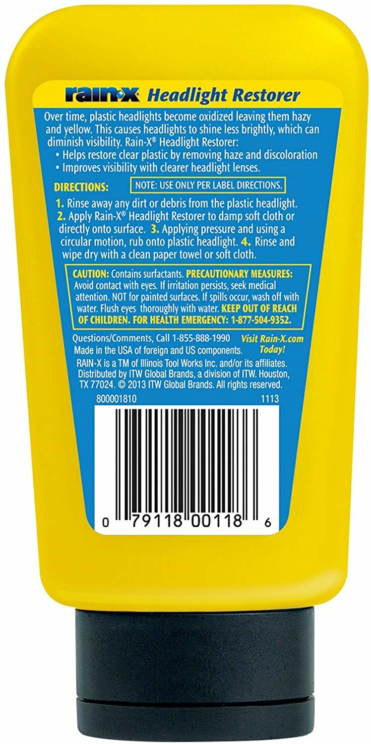 Rain-X® 800001810 透明膠品(車頭燈罩)修復乳 (5oz.)