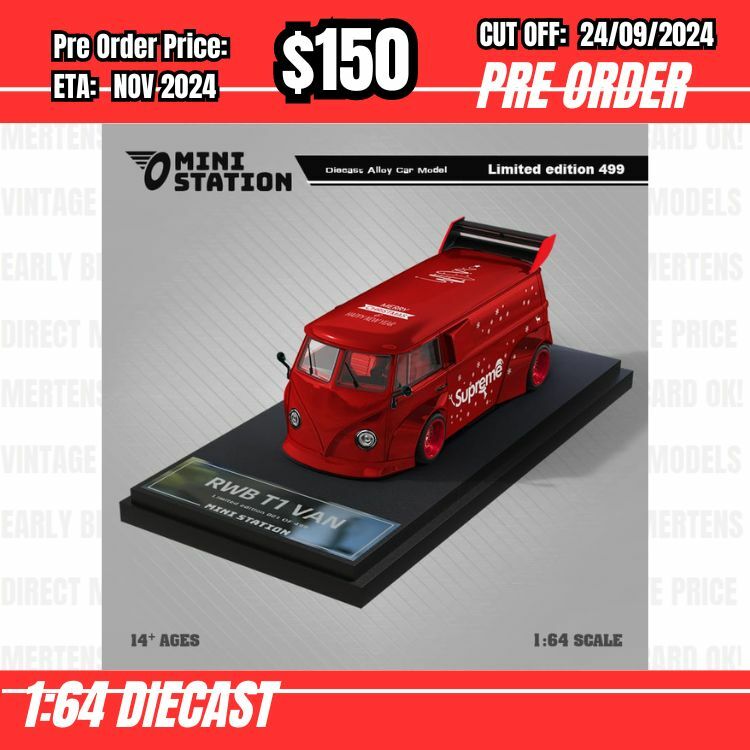 PO-$150 * Time Micro * 1:64 VW T1 Supreme Christmas [OD19/09]