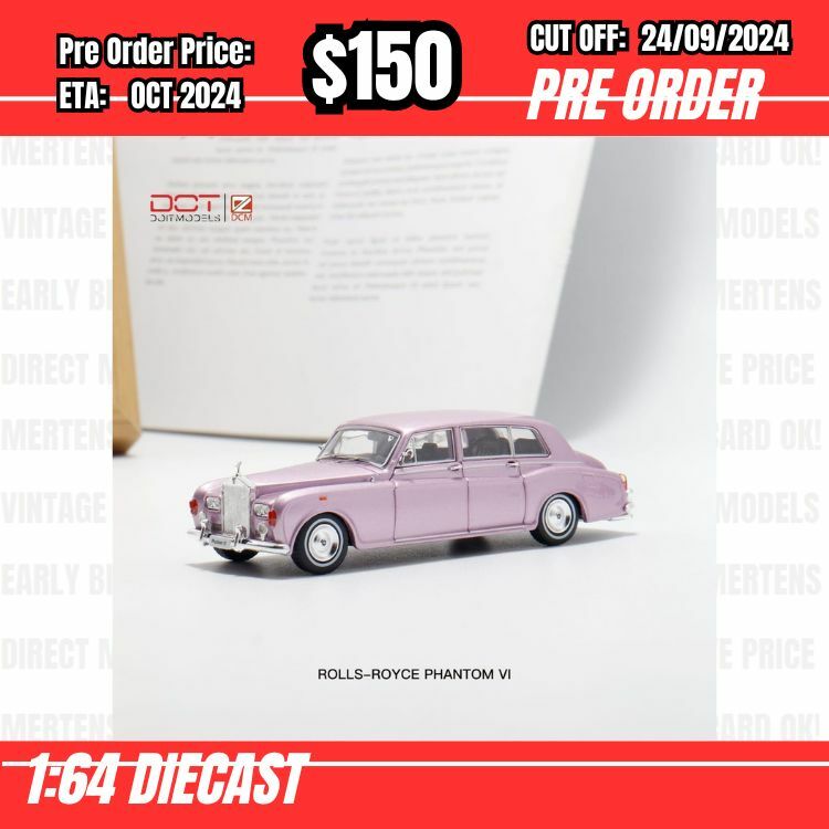 PO-$150 * DOT Models * 1:64 Rolls Royce Phantom VI Flash Pink [OD19/09]