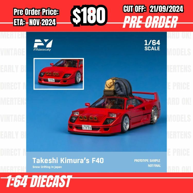 PO-$180 * FY * 1:64 Ferrari F40 F120 Standard Red [OD19/09]