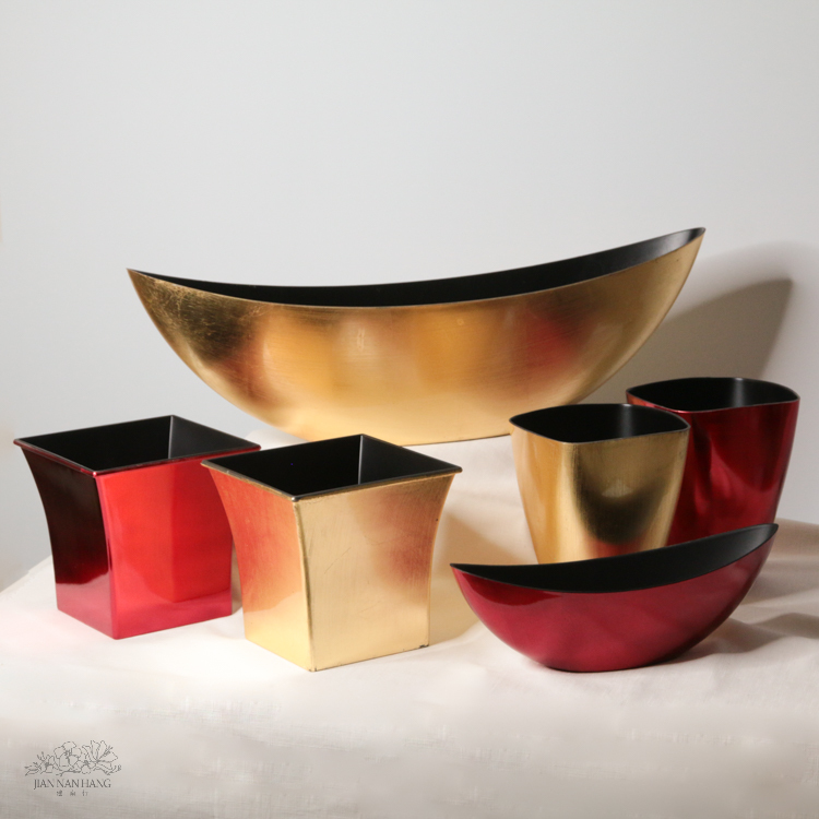 塑膠花器-紅金寶系列 5款