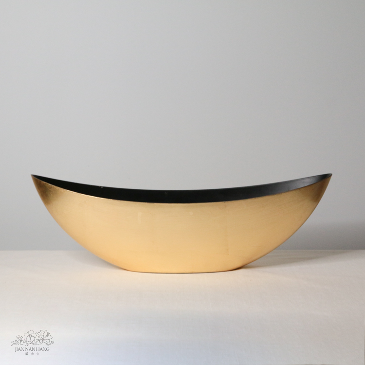 出清品 塑膠花器-紅金寶系列 大船 金