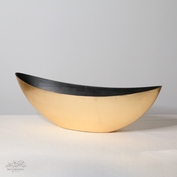 出清品 塑膠花器-紅金寶系列 大船 金