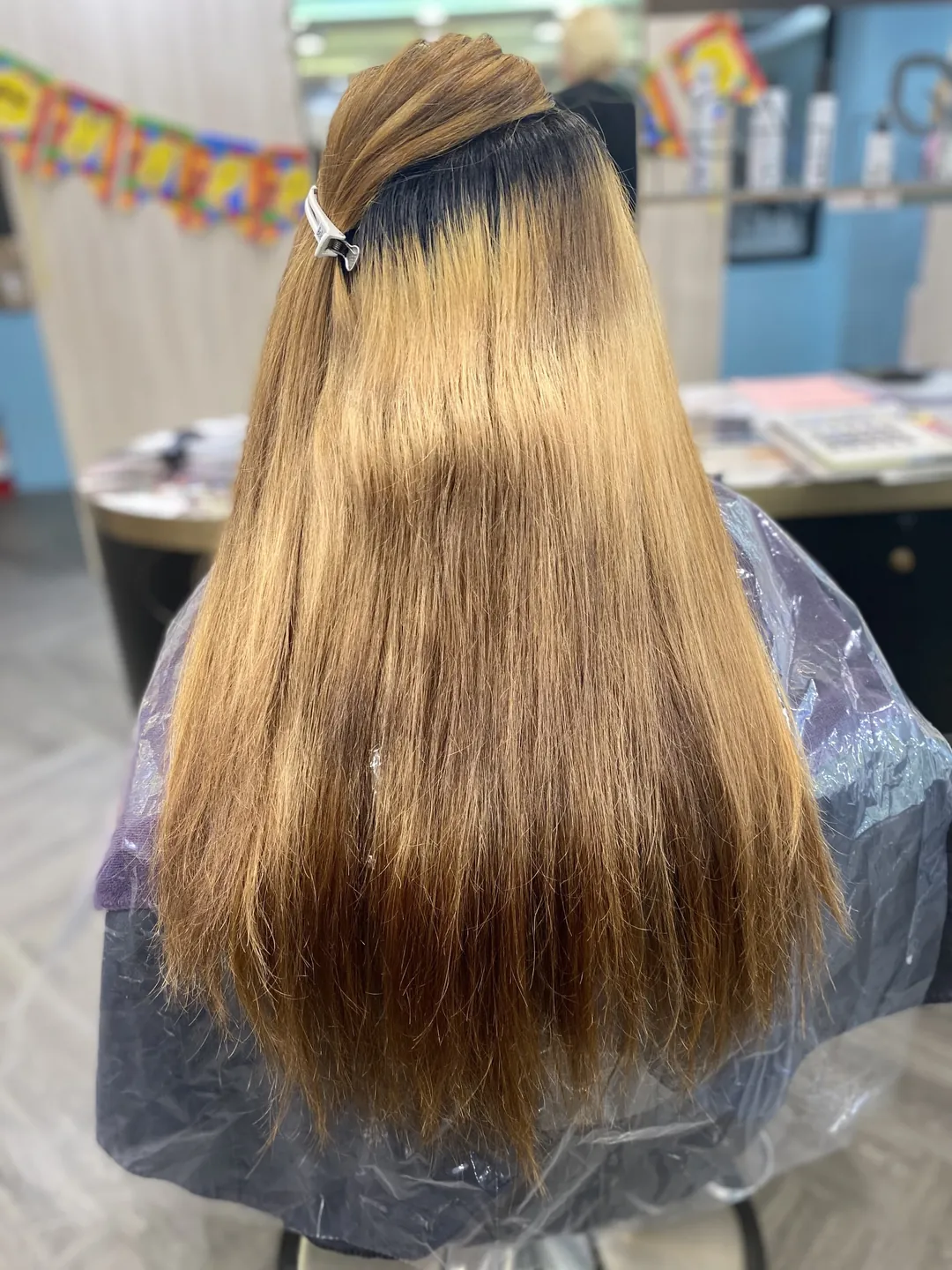 Prolonged use of bubble dye can result in uneven patches of color after bleaching