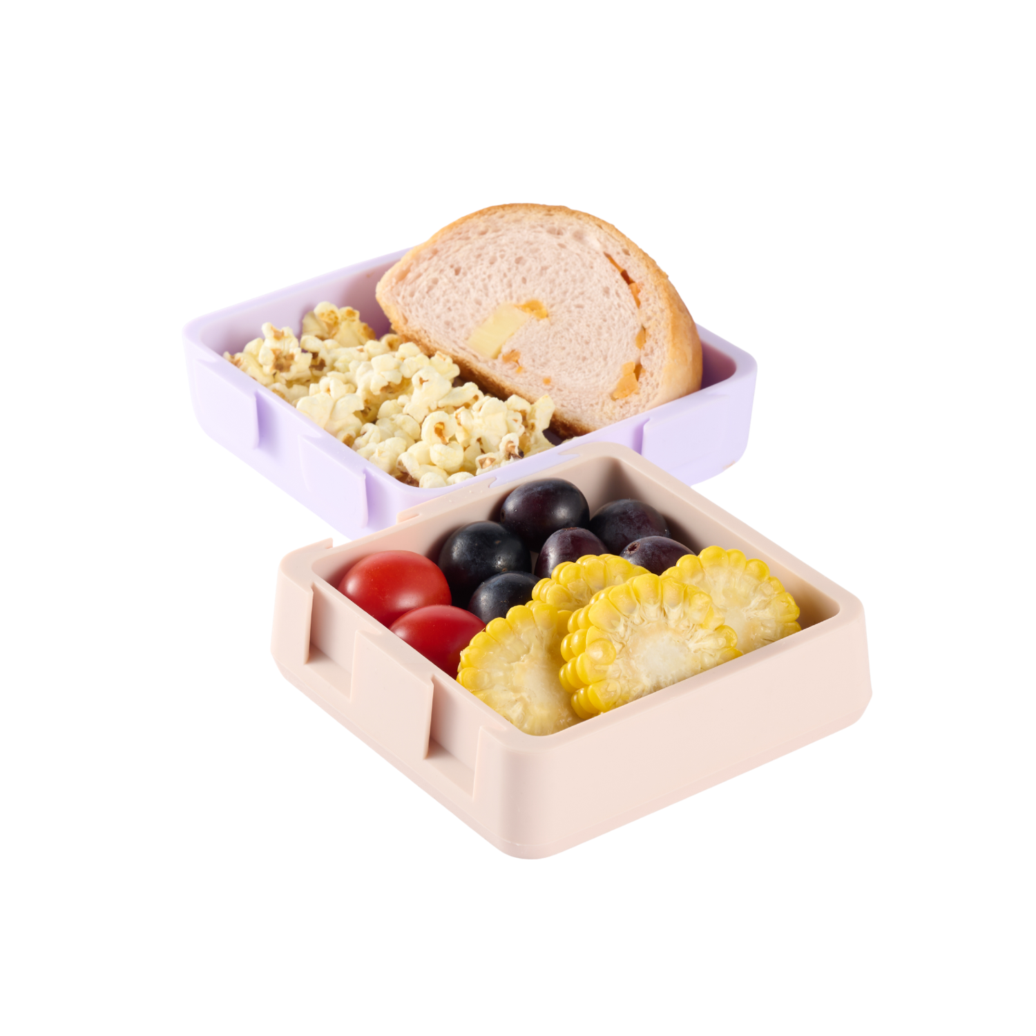 【2angels】Silicone Puzzle Plate Lavender Latte (Children’s Meal Bowl, Baby Tableware, Non-staple Food Tableware, Toddler Meal Bowl)