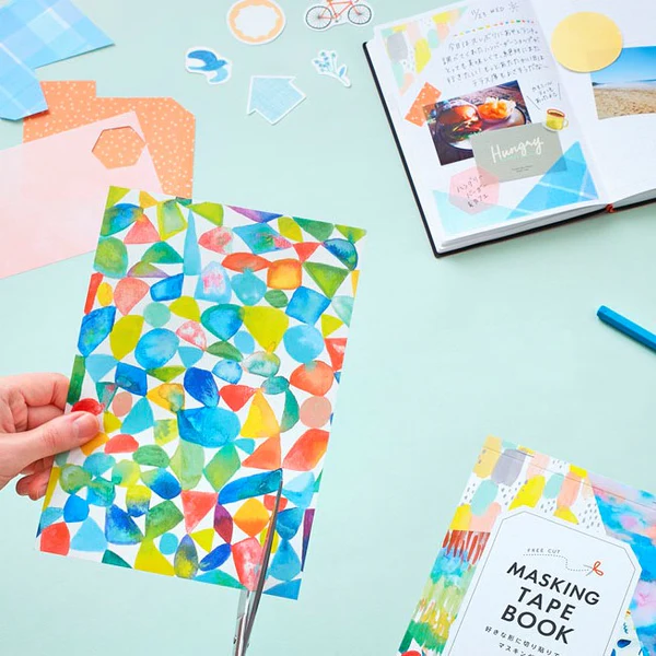 HITOTOKI 貼紙書 自由剪裁紙膠帶全面貼｜KING JIM 日本