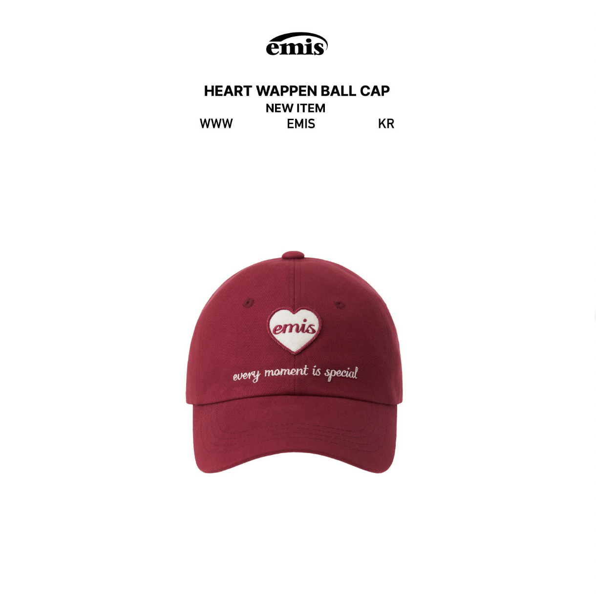 韓國EMIS HEART WAPPEN BALL CAP
