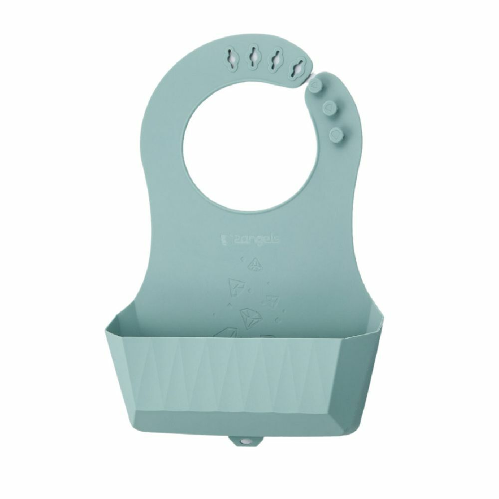 【2angels】silicone diamond bib - Summer Leaf (preschool children's non-staple food bib, lightweight and leak-proof for toddlers and babies)