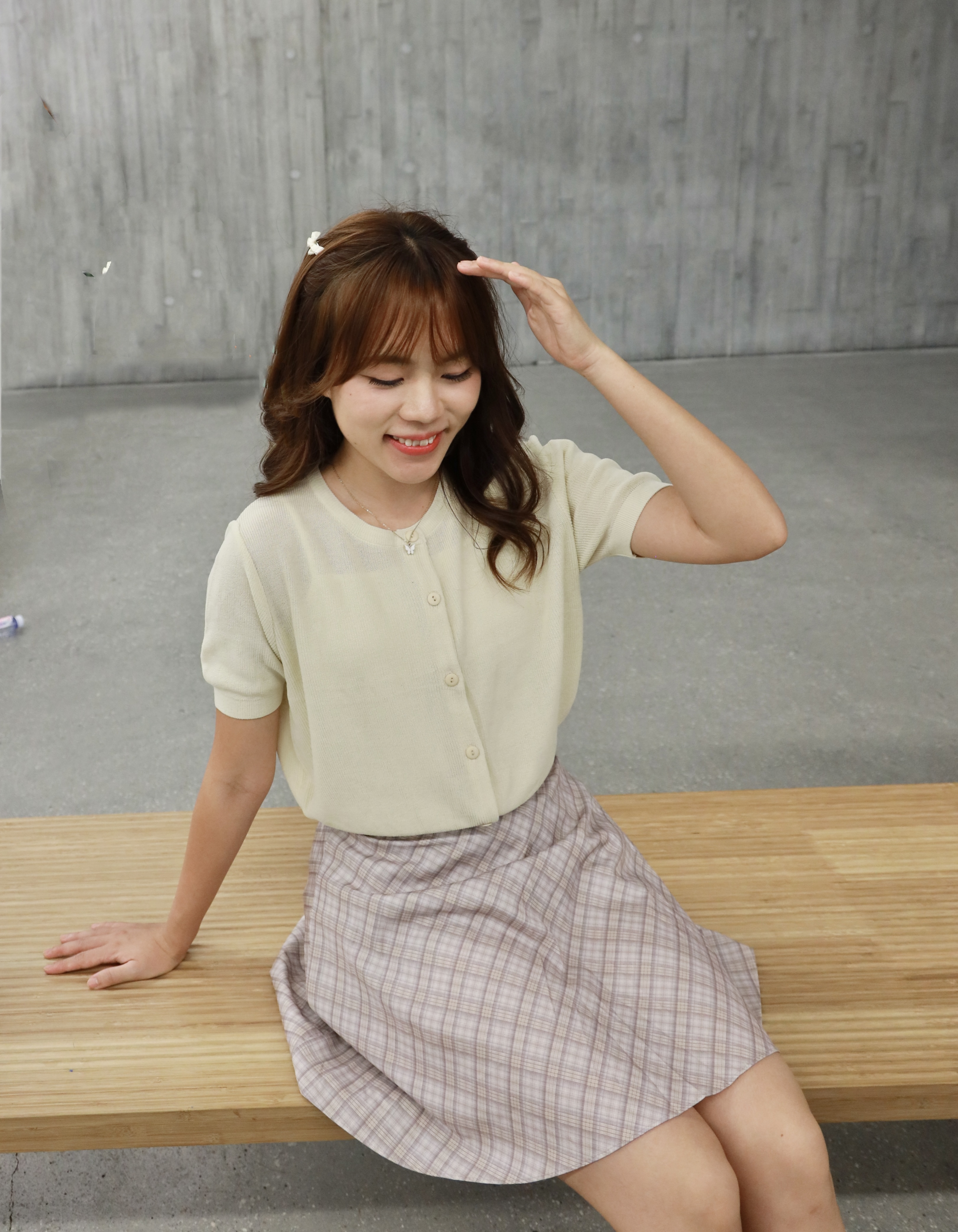 ||TOP522|| 兩著夏日柔和鈕扣針織top