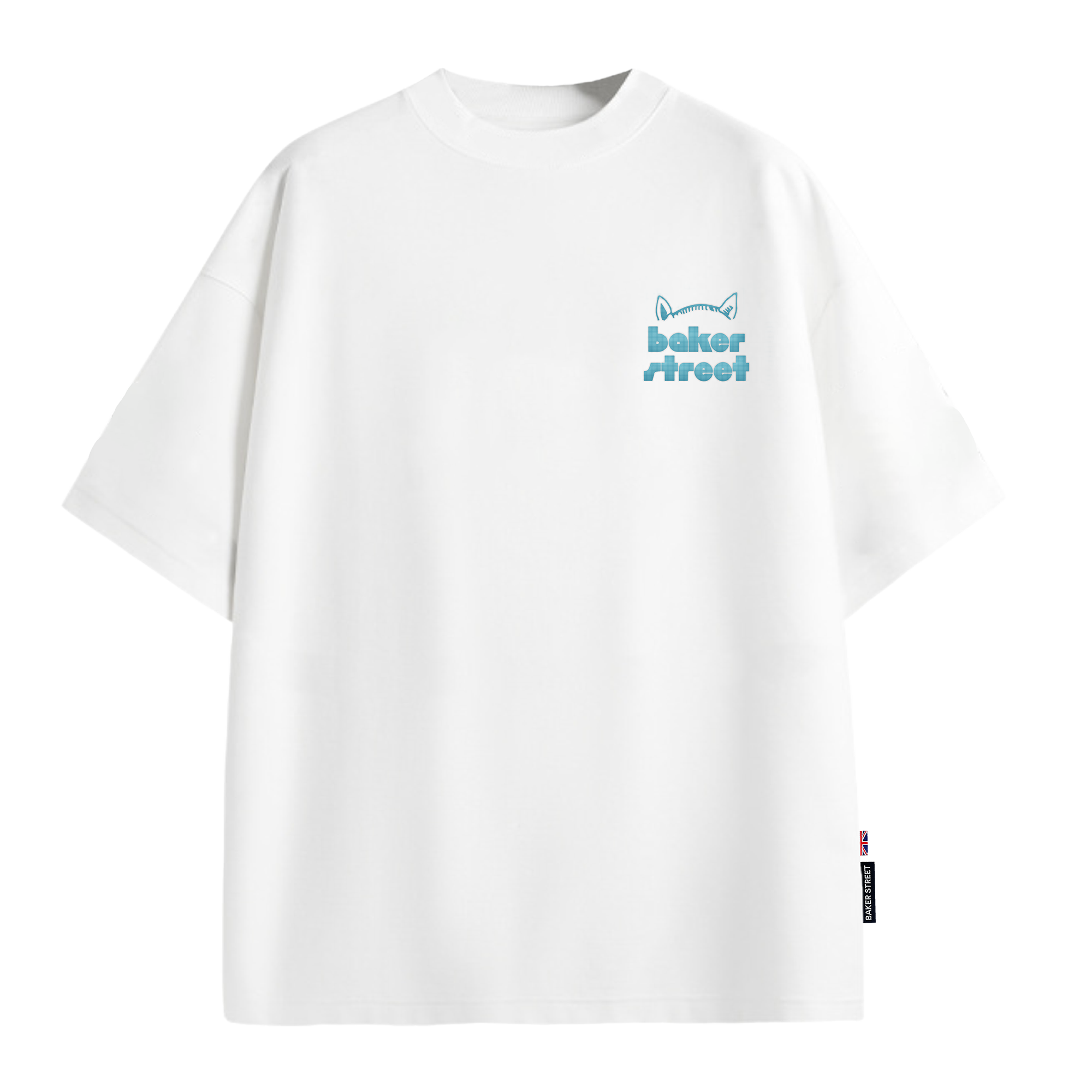 發泡格子英文字oversize  短袖T