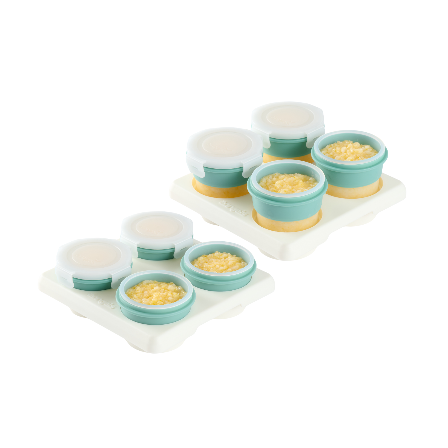 【2angels】Silicone food and snack storage cup (60ml+120ml)