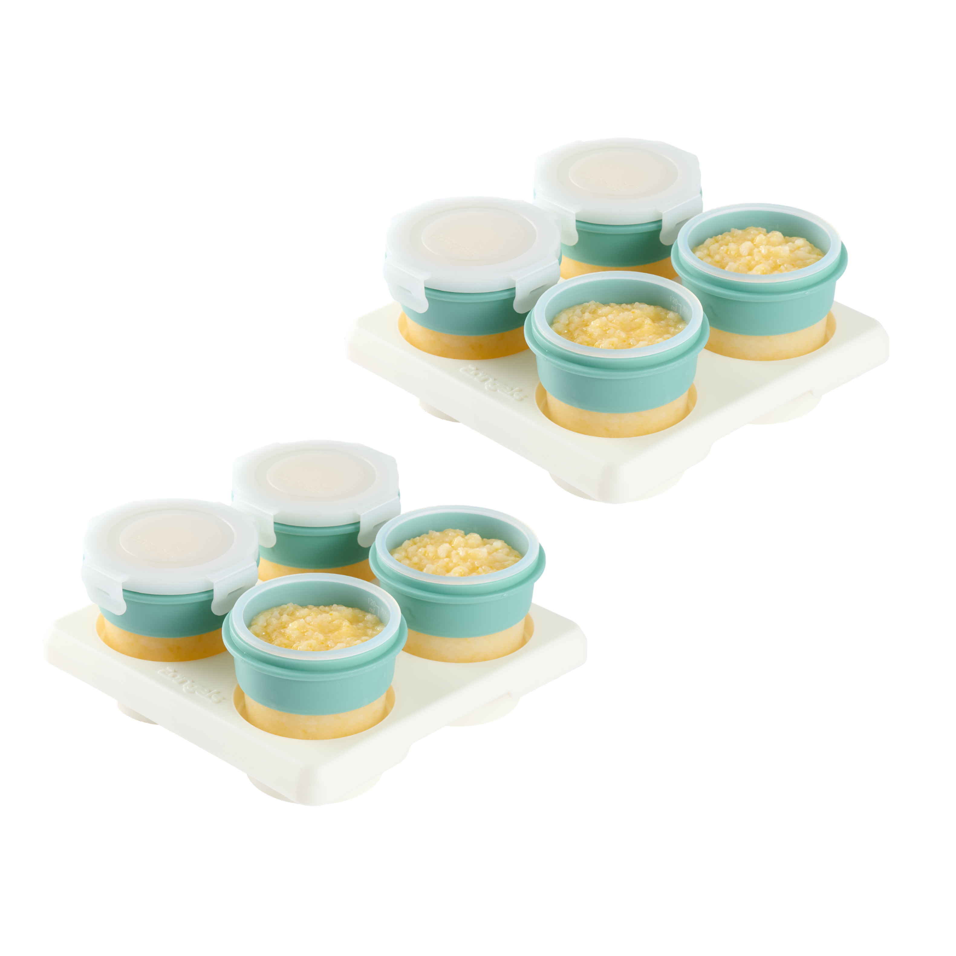 【2angels】Silicone food and snack storage cup (120ml x 2) (set of two)