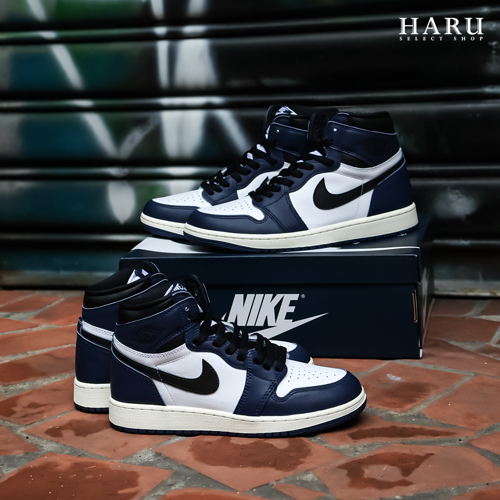 AIR JORDAN 1 HIGH OG "Midnight Navy" 午夜藍 深藍 閃電 藤原浩 平替款 AJ1 高筒 復古休閒鞋 DZ5485-401 FD1437-401
